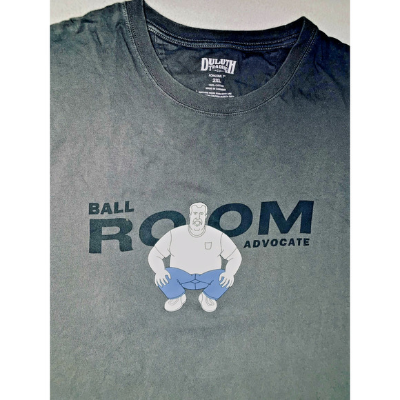 Duluth Trading Co Mens Gray Short Sleeve T-Shirt "Ball Room Advocate" Tee 2XL - Picture 1 of 9